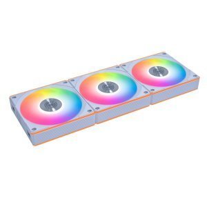 KIT 3 FANS 120MM LIAN LI UNI FAN CL WIRELESS 120, ARGB, WHITE - 12CL1W3W - Imagem 4