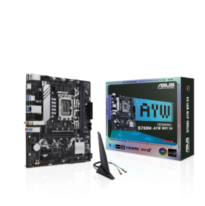 PLACA MÃE ASUS B760M-AYW WIFI D4, INTEL LGA 1700, MATX, WF/BLT, DDR4 - B760M-AYW WIFI D4 - Imagem 4